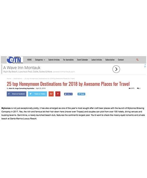 TurboNews | Apr 22, 2018 - 25 top Honeymoon Destinations for 2018 by Awesome Places for Travel.