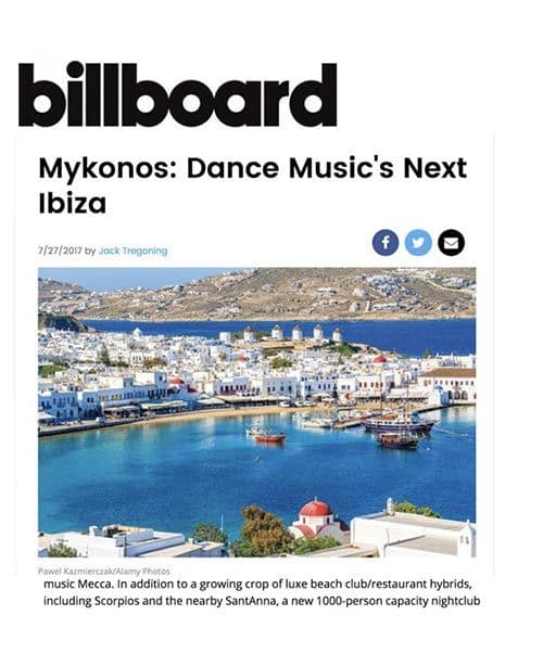 Billboard | Jul 27, 2017 - Mykonos: Dance Music’s Next Ibiza