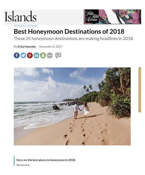 Islands | Nov 8, 2017 - Best Honeymoon Destination 2018