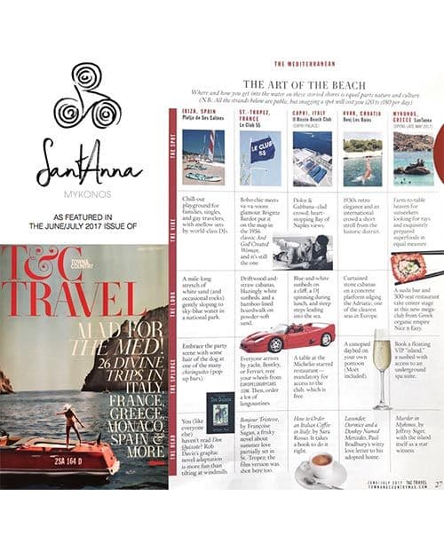 Town & Country | Jun/Jul 2017 - The Art of the Beach: Mykonos.